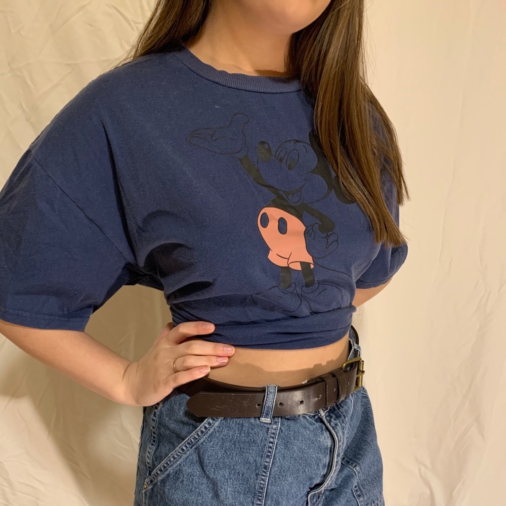 Disney navy blue cropped T-Shirt